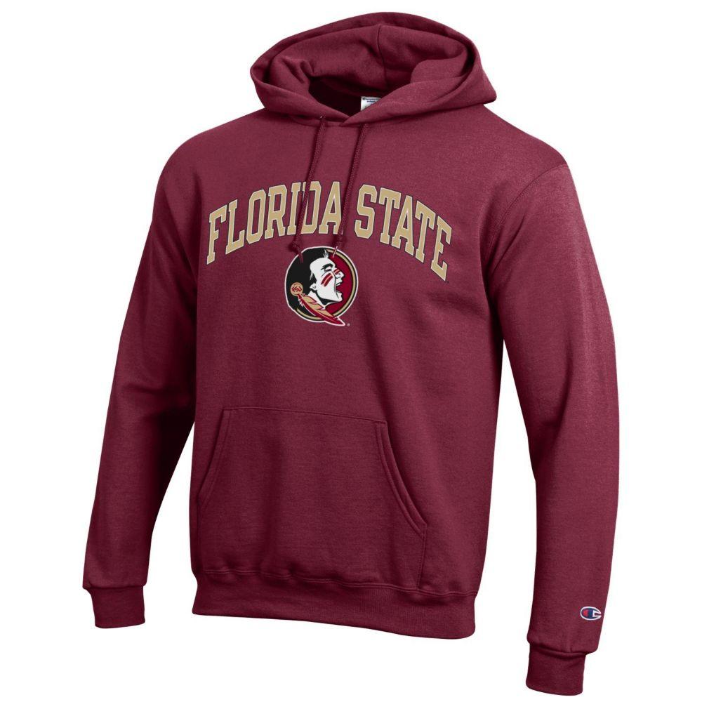 FSU | Florida State Champion Fleece Screen Print Arch with Logo Hoodie ...