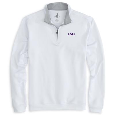 LSU Johnnie-O Men's Diaz 1/4 Zip Pullover WHITE