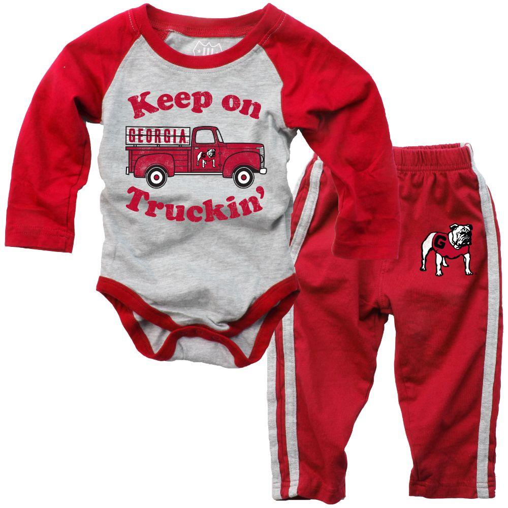 red long sleeve onesie