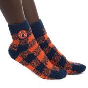  Auburn Zoozatz Fuzzy Buffalo Check Socks