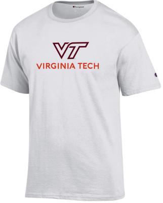 Virginia Tech Champion Institutional Mark T-Shirt WHITE