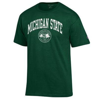 Michigan State Champion Arch College Seal Tee Shirt