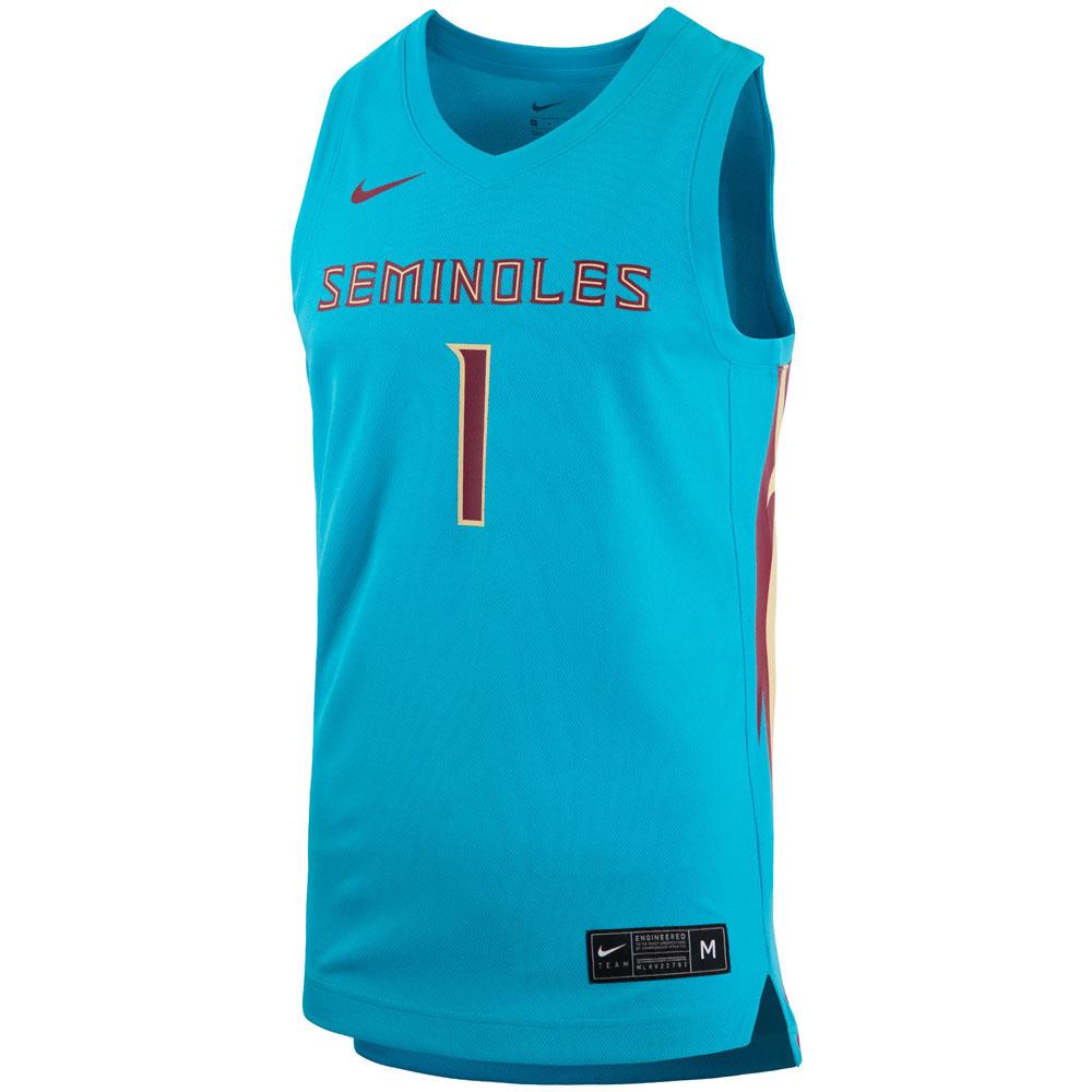 Florida State Seminoles Nike Turquoise Replica Basketball Jersey - Turquoise