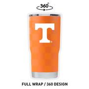  Tennessee Gametime Sidekicks Clear Wrap Checkerboard 20 Oz Tumbler