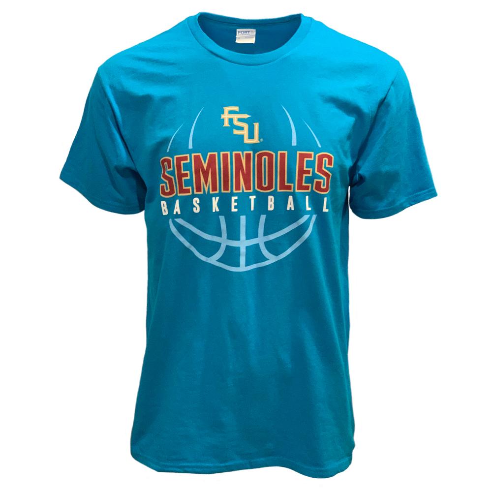 Seminoles | Florida State Seminoles Turquoise Basketball T-Shirt ...