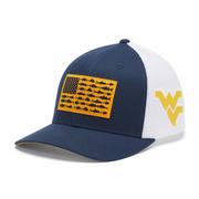  West Virginia Columbia Pfg Fish Flag Mesh Hat