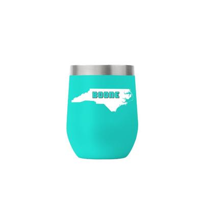 Boone State 12 oz Teal Stemless Tumbler