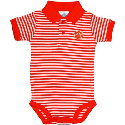 Clemson Infant Striped Polo Bodysuit
