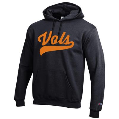 Tennessee Champion Vols Script Hoodie BLACK