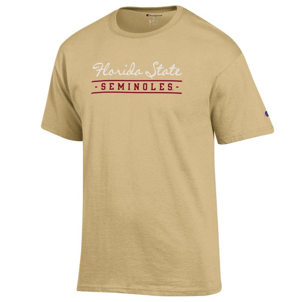 FSU | Florida State Champion Women's Script Bar Mascot Tee