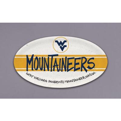 West Virginia Magnolia Lane Melamine Mountaineers Oval Platter