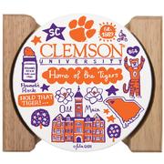  Clemson Tigers Julia Gash Drink Coasters (4 Pack)