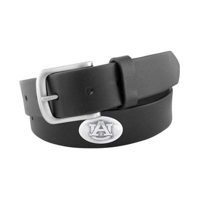 Auburn Zep-Pro Black Leather Concho Belt