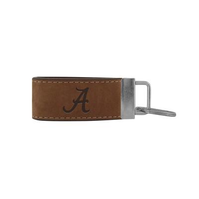 Alabama Zep-Pro Leather Embossed Key Fob