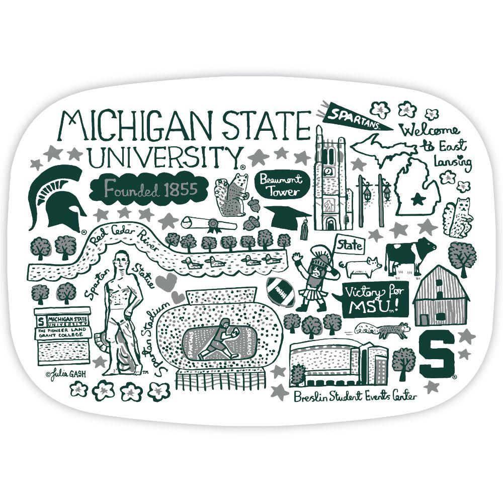 Spartans | Michigan State Julia Gash 14 Inch Serving Platter | Alumni Hall