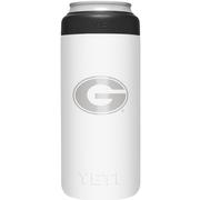  Georgia Yeti White Primary Logo Slim Colster