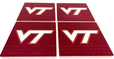 Virginia Tech 4 pk Drink Coaster Set