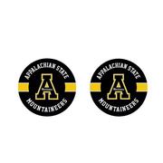  Appalachian State 2pk Striped Car Coaster