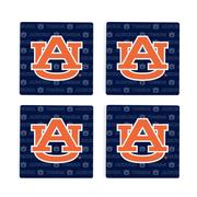  Auburn 4pk Primary Repeat Logo Coaster