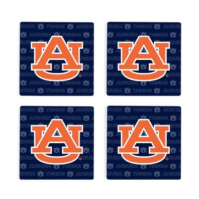 Auburn 4pk Primary Repeat Logo Coaster