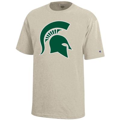 Michigan State Champion YOUTH Giant Logo Tee OATMEAL_HEATHER