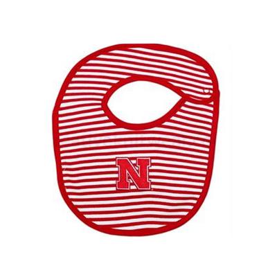 Nebraska Striped Knit Bib