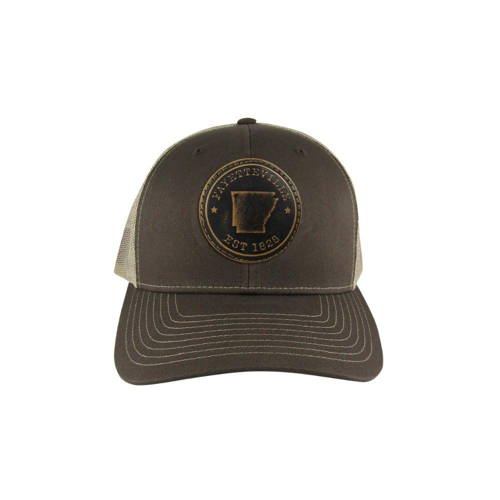 AH | Fayetteville Zeppro Leather Circle Patch Adjustable Hat | Alumni Hall