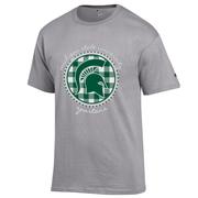  Michigan State Champion Women's Script Gingham Tee