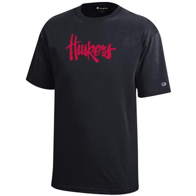 Nebraska Champion YOUTH Huskers Script Tee