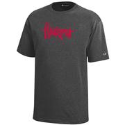  Nebraska Champion Youth Huskers Script Tee