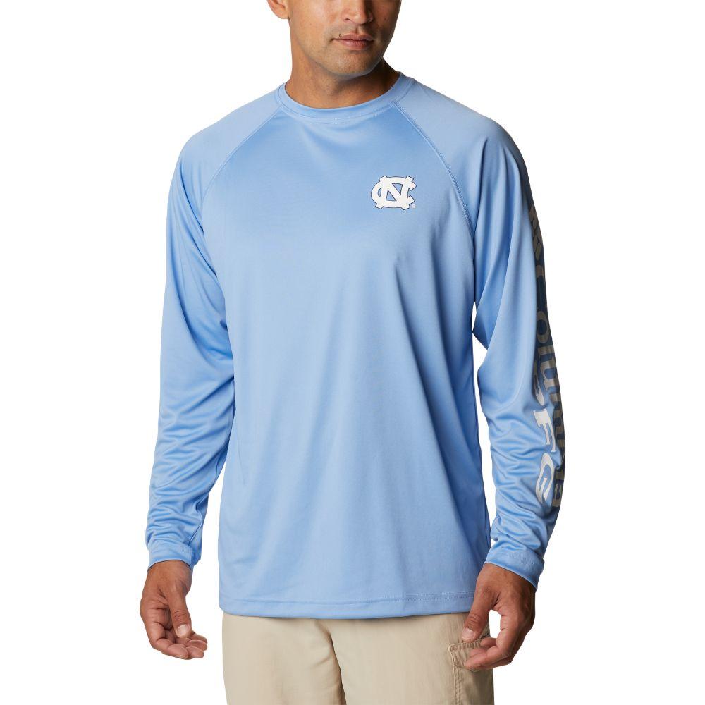 Men's Columbia Charcoal Tennessee Volunteers Terminal Tackle Omni-Shade  Raglan Long Sleeve T-Shirt