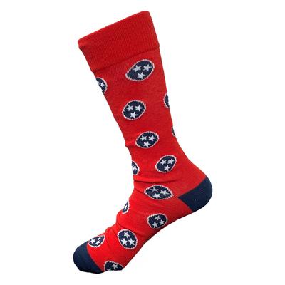 Volunteer Traditions Red Tri-Star Socks