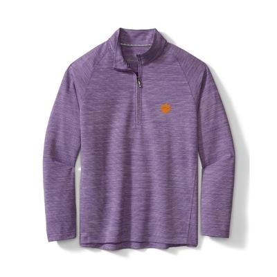 Clemson Tommy Bahama Men's Play Action Half Zip Pullover