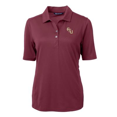 Florida State Women's Cutter and Buck Virtue Ecopique Polo CHUTNEY