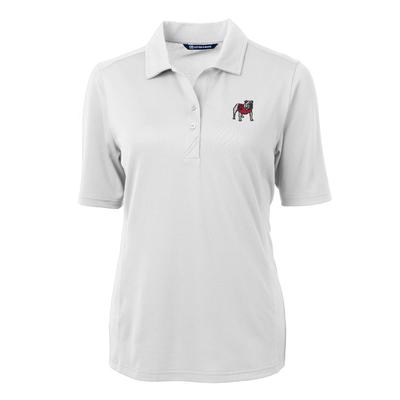 Georgia Women's Cutter and Buck Virtue Ecopique Polo WHITE