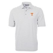  Tennessee Cutter & Buck Striped Virtue Eco Pique Polo