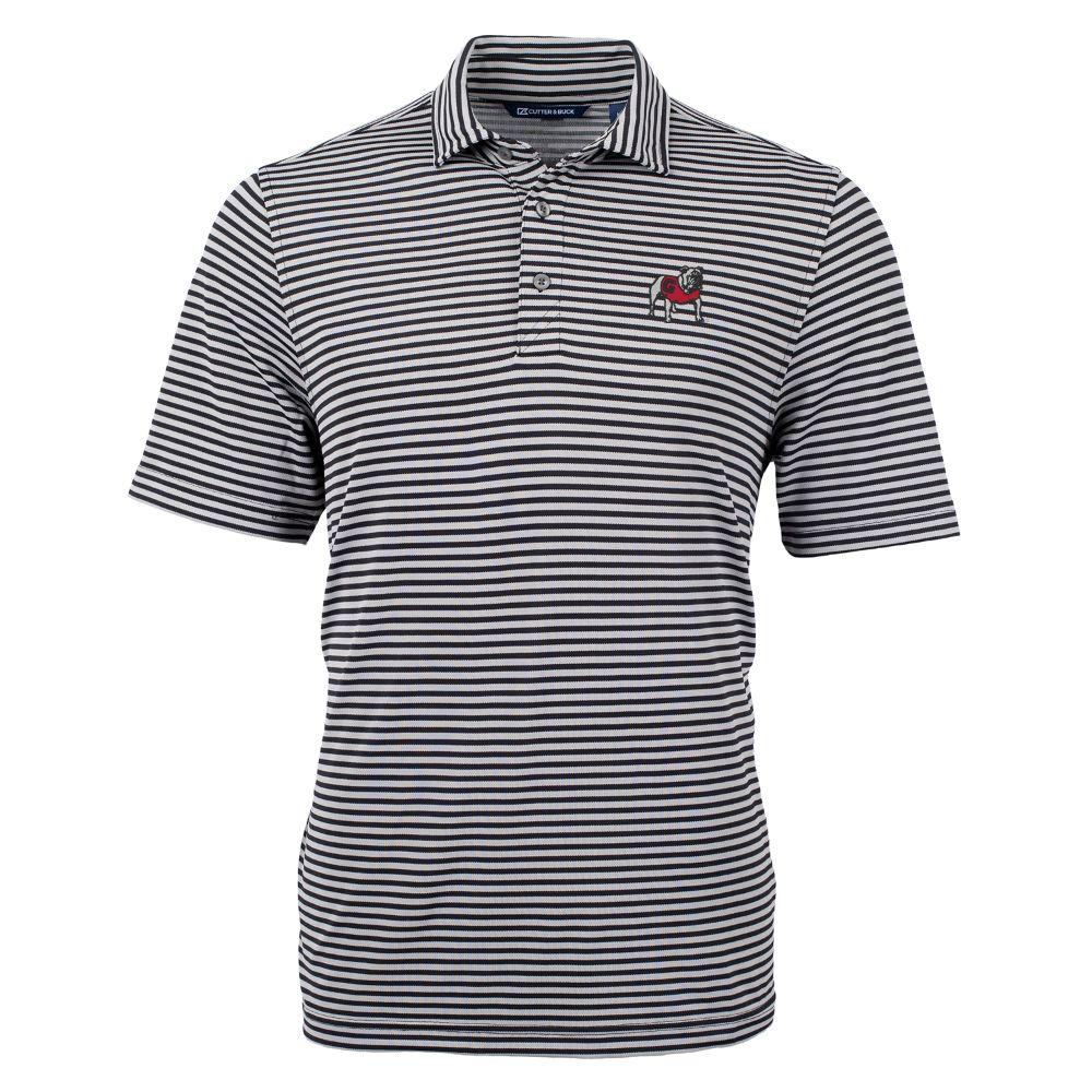 Dawgs | Georgia Cutter & Buck Striped Virtue Eco Pique Polo | Alumni Hall