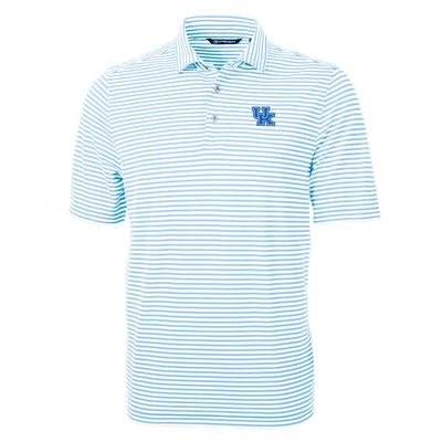 Kentucky Cutter & Buck Striped Virtue Eco Pique Polo ATLAS