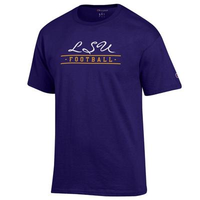 LSU Champion Women's Script Bar Football Tee