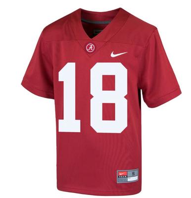 Alabama Nike YOUTH Replica #18 Football Jersey