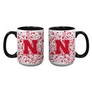  Nebraska 15 Oz Floral Java Mug