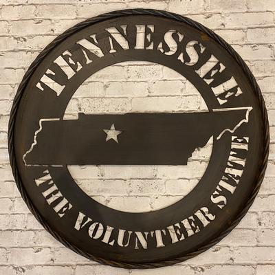 Tennessee The Volunteer State Metal Wall Art