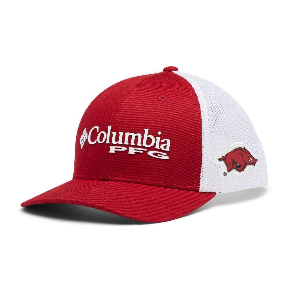 Razorbacks  Arkansas Columbia PFG YOUTH Mesh Snapback Hat