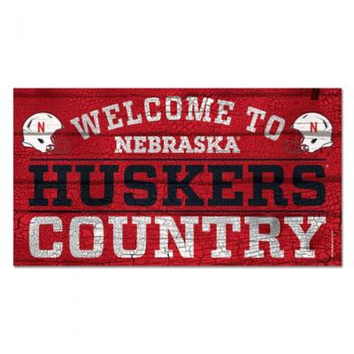 Nebraska Huskers Country Wood 13 x 24