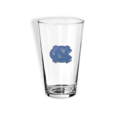 UNC 16 Oz Blue Logo Drinking Glass