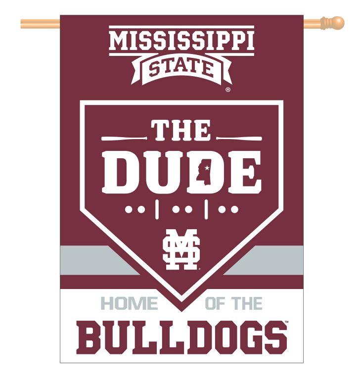 Mississippi State Bulldogs Baseball Logo Flag