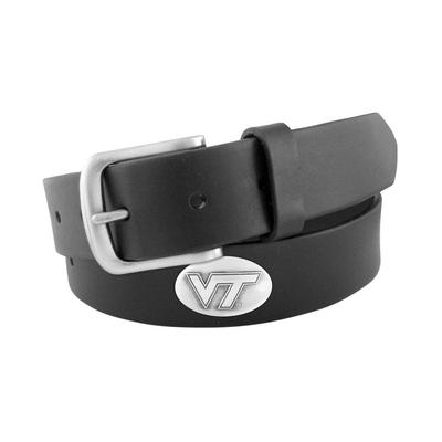 Virginia Tech Zep-Pro Black Leather Concho Belt