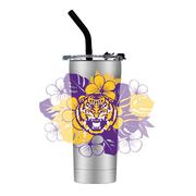  Lsu Floral Straw Tumbler