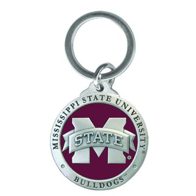 Mississippi State Heritage Pewter Keychain