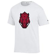  Arkansas Champion Giant Hog Head Logo Tee